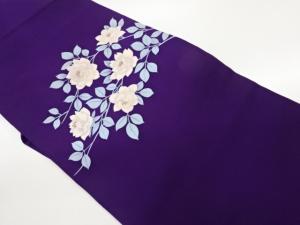 塩瀬手描き花葉模様名古屋帯